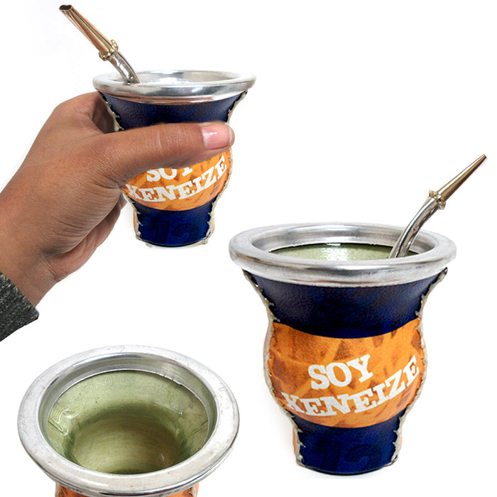 Libertadores Boca Juniors Mate Argentina Gourd fans Bombilla Straw Drink Set 5676 New ships from USA