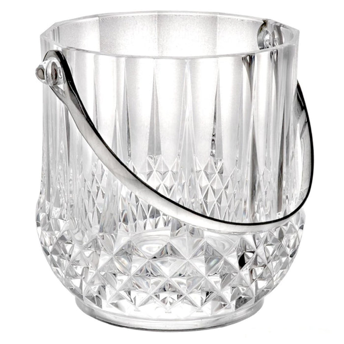 2 Ice Bucket Server Clear Crystal Bowl Cooler Plastic Wine Chiller BPA Free 40oz