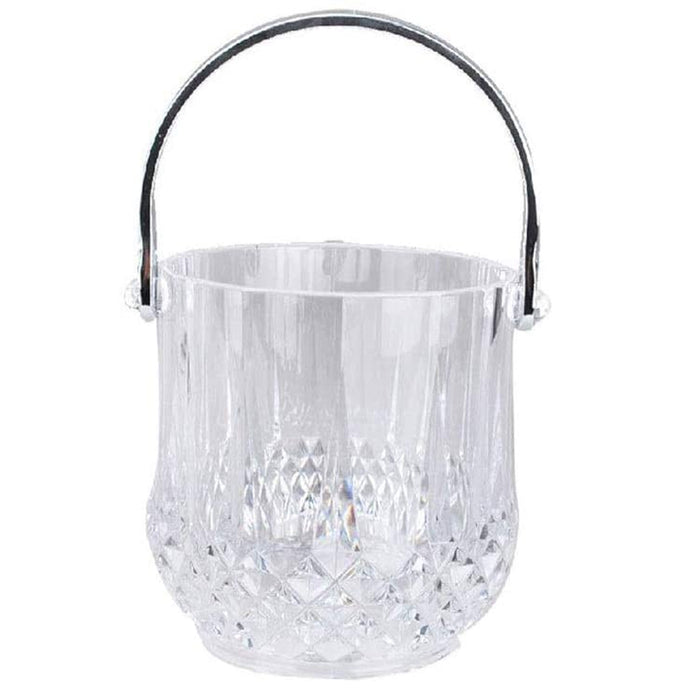 2 Ice Bucket Server Clear Crystal Bowl Cooler Plastic Wine Chiller BPA Free 40oz