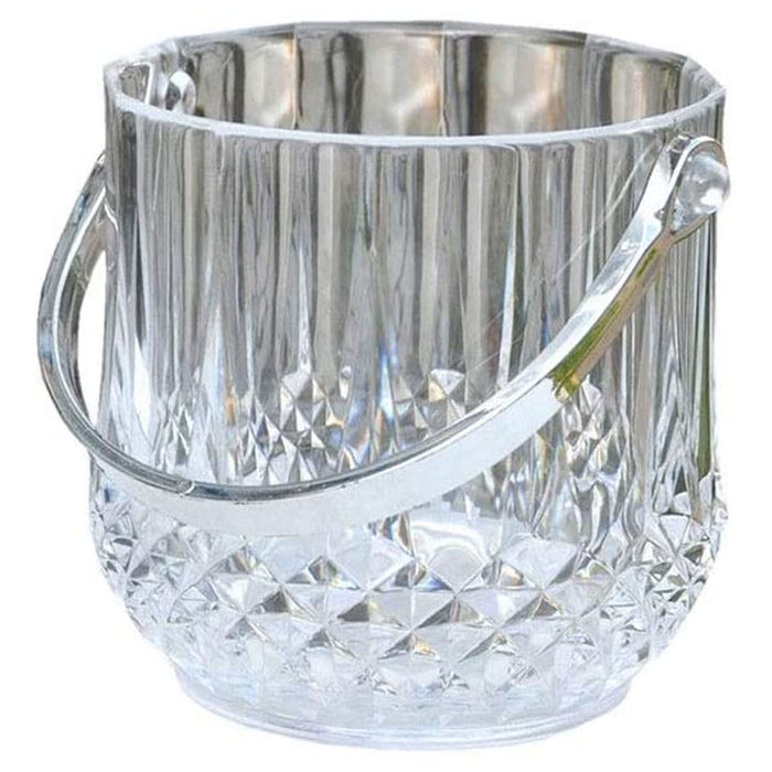 2 Ice Bucket Server Clear Crystal Bowl Cooler Plastic Wine Chiller BPA Free 40oz