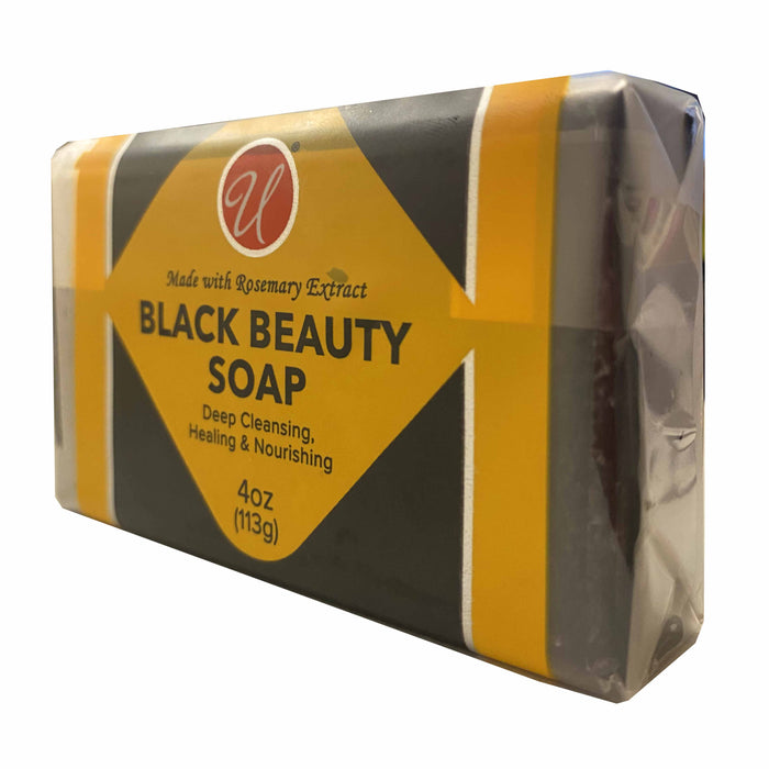 6 Pc Beauty Bar African Black Soap Rosemary Extract Deep Cleansing Skin Care 4oz