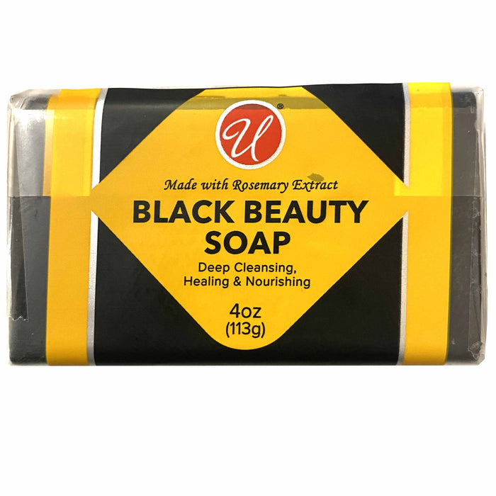 6 Pc Beauty Bar African Black Soap Rosemary Extract Deep Cleansing Skin Care 4oz