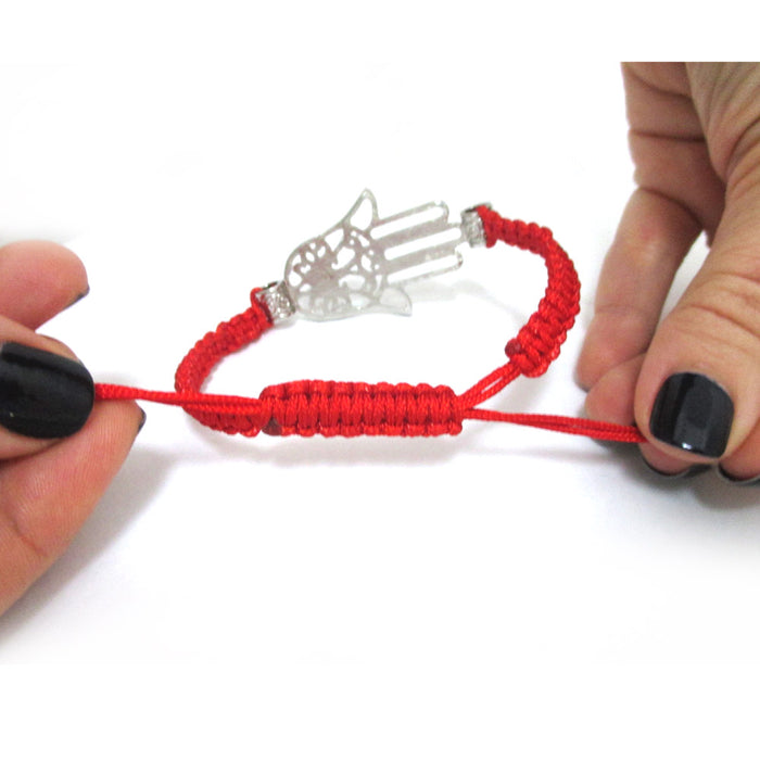 Lucky Eye Hamsa Hand Evil Bracelet Red String Protection Charm Women Fatima Teen