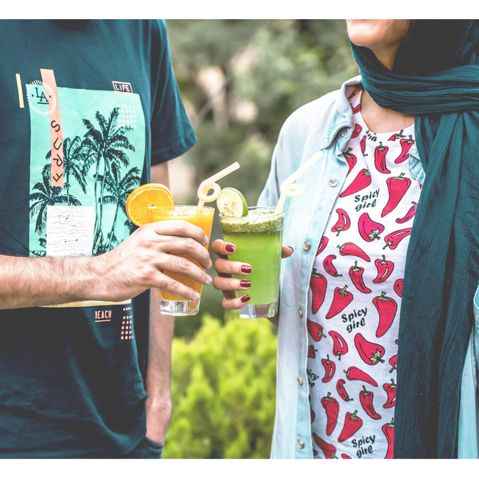 1050 PCS Long Flexible Drinking Straws Bendy Plastic Party Colorful Bar Supplies