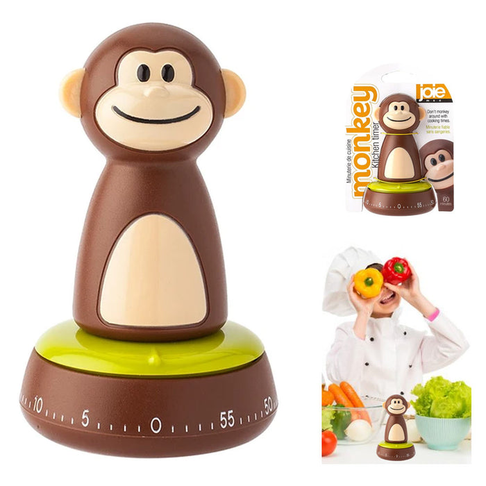 Joie Monkey Kitchen Timer 60 Minute Cook Time Mechanical Count Down Egg Cooking