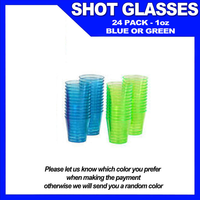 60 Shot Glasses Hard Plastic Colors 1 Oz Mini Wine Glass Party Cups Catering Bar