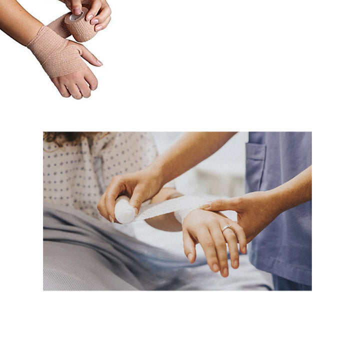 3Pc Self Adhering Bandages 3in x 2yd Sports Stretch Wrap Adherent Tape First Aid