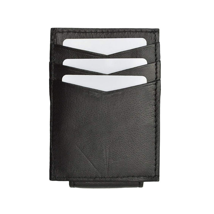 Mens Genuine Leather Money Clip Magnet Front Pocket Wallet Slim ID Card Case New