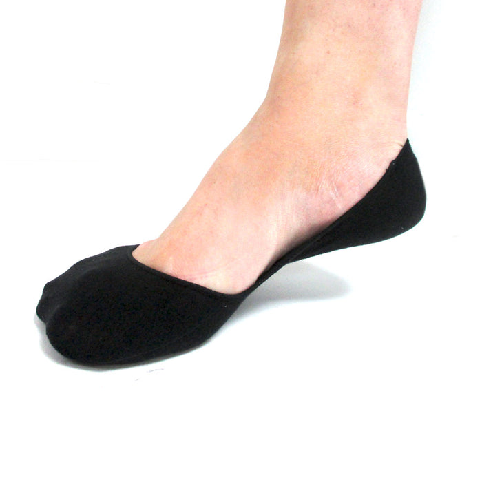 Lot Of 12 Pairs Womens Loafer Boat Foot Liners Covers Black Low Cut Size 9-11