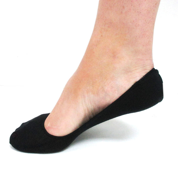 3 Pairs Black Womens Ladies No Show Foot Cover Footies Liner Low Cut Socks
