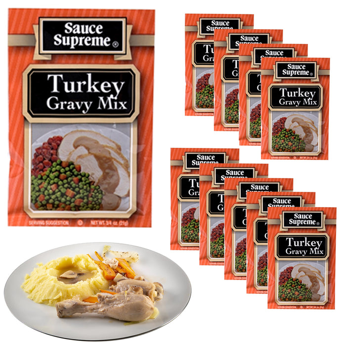 10 Sauce Supreme Turkey Gravy Mix Seasoning Packet Cooking Thanksgiving Dinner