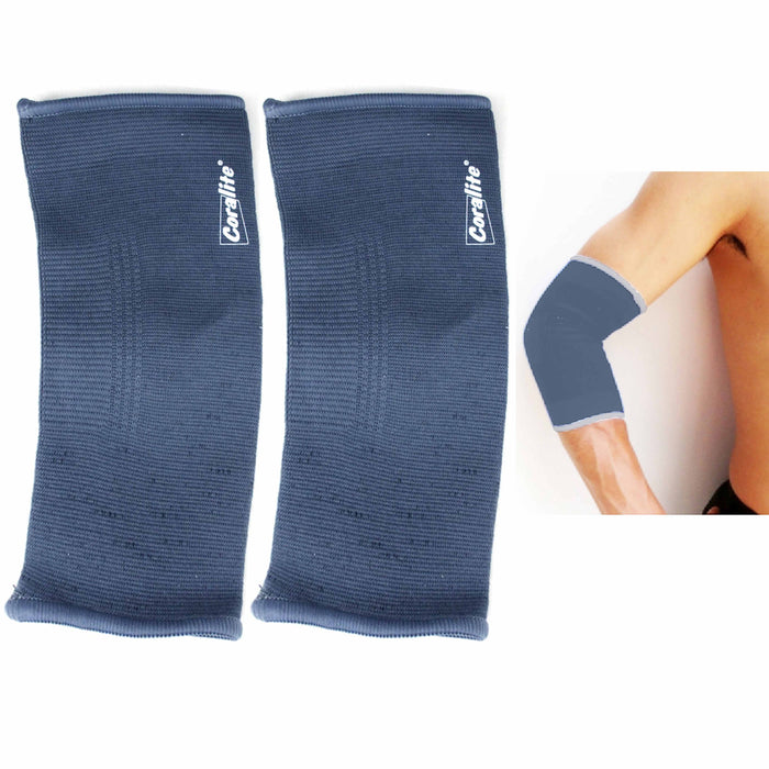 2 PC Elbow Support Elastic Brace Compression Wrap Sleeve Pain Relief Sport Gym