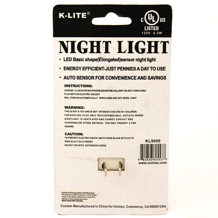 1 Sensor Night Light Plug In Automatic Lite Round Lamp Power Nighlight Closet
