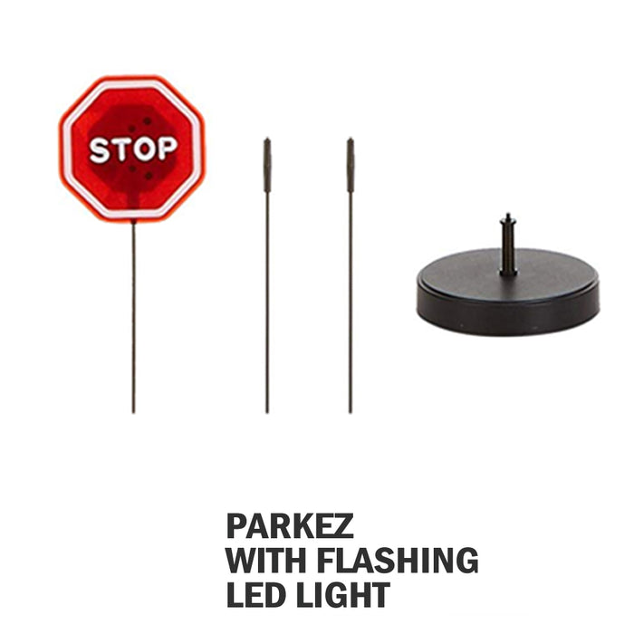 Parking Stop Sign PARKEZ Flashing LED Light Car Garage System Sign Aid Sensor