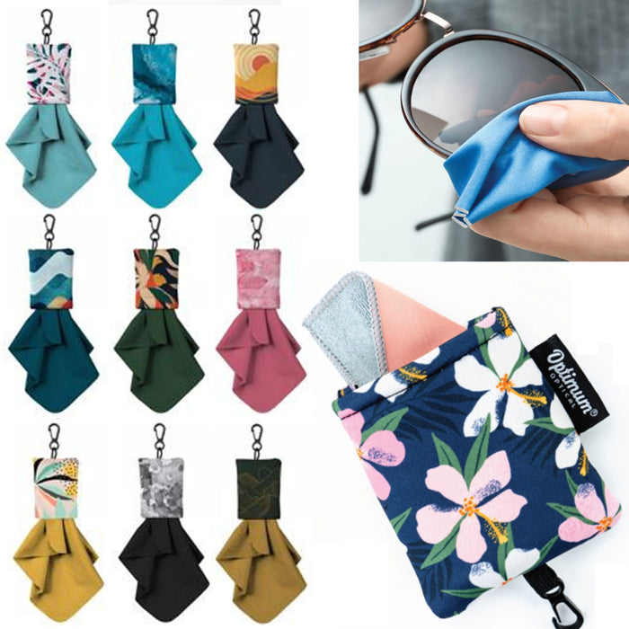 1 Pc Keychain Microfiber Phone Screen Camera Lens Glasses Cleaning Cloth Square