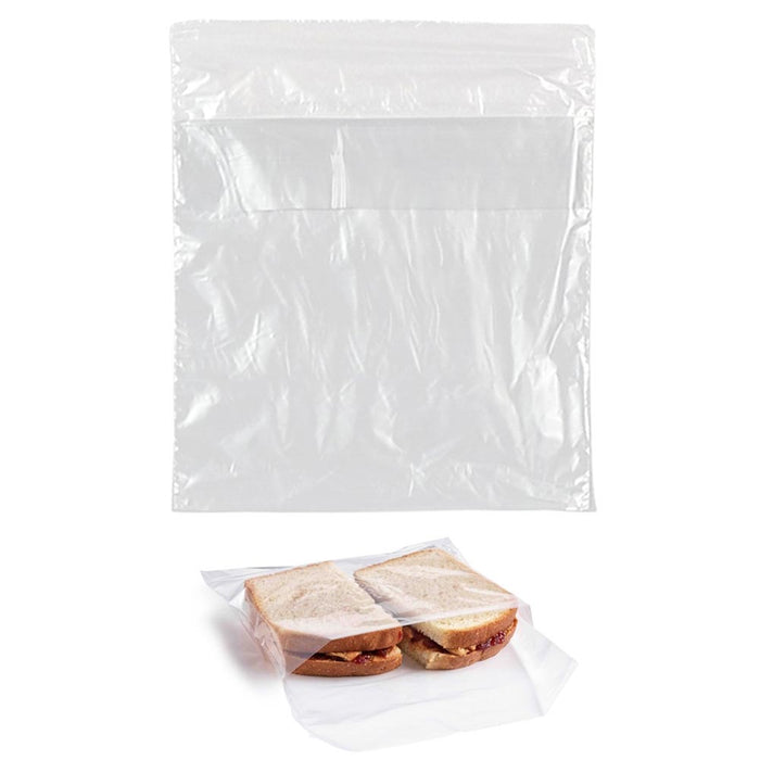480 Fold Top Sandwich Snack Bags Food Storage Plastic Baggies Office Travel Home