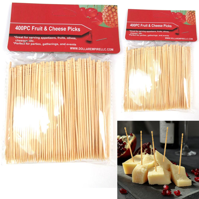 800 Ct Fruit Cheese Picks Wooden Natural Bamboo Picks Catering Parties Oral Care