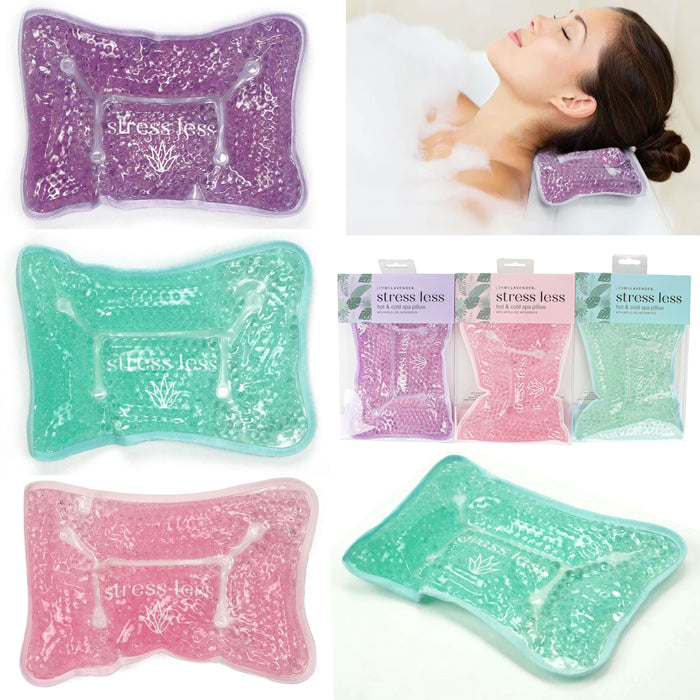 1 Pc Cooling Gel Pillow Micro Beads Spa Bath Luxury Head Comfort Neck Cushion