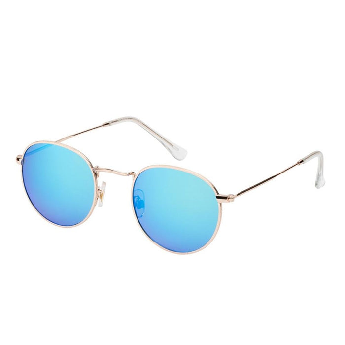 2 Round Sunglasses Classic Retro Vintage Color Shades Mirror Revo Lens Woman Men