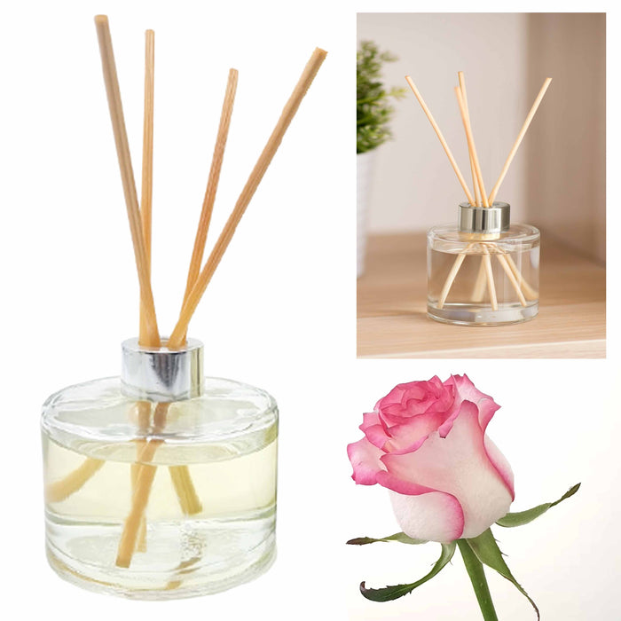 French Rose Reed Diffuser Fragrance Oil Premium Rattan Sticks Air Aroma 100ml