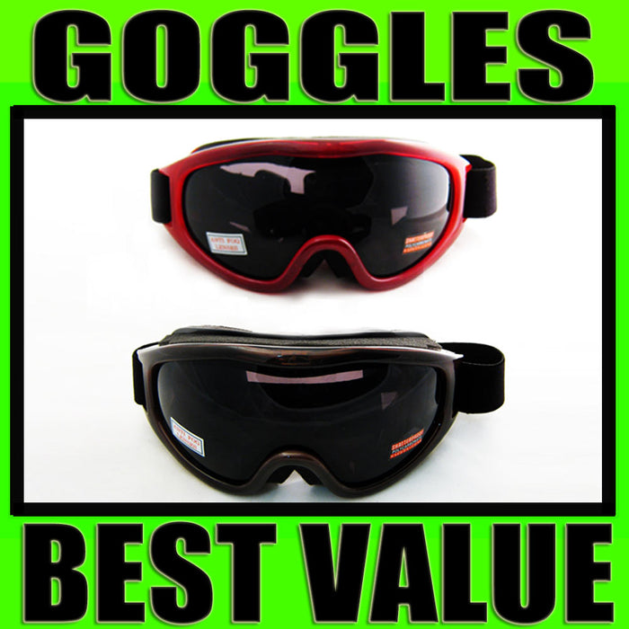 Ski Snowboard Snow Glasses Sun Goggles Sport Lens Anti Fog Red Black Clear G89 !