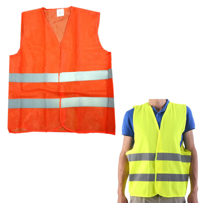 6 Pack High Visibility Reflective Safety Vest Strip School Construction Traffic