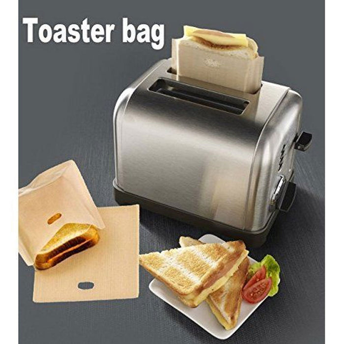 2 PC Non Stick Toaster Bags Reusable Pockets Heat-Resistant Sandwich Bread Toast