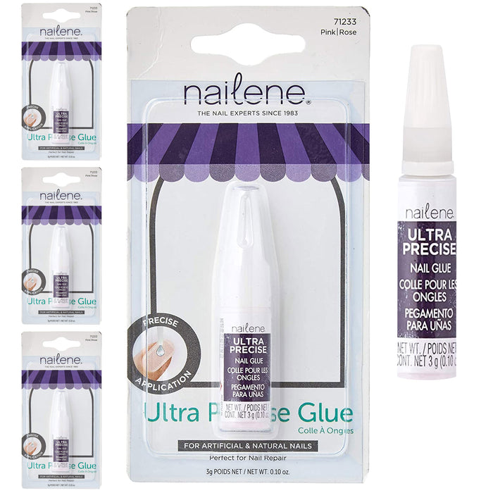 4 Pc Precise Nail Glue Strong Bond Acrylic Tip Natural Nails Artificial Manicure