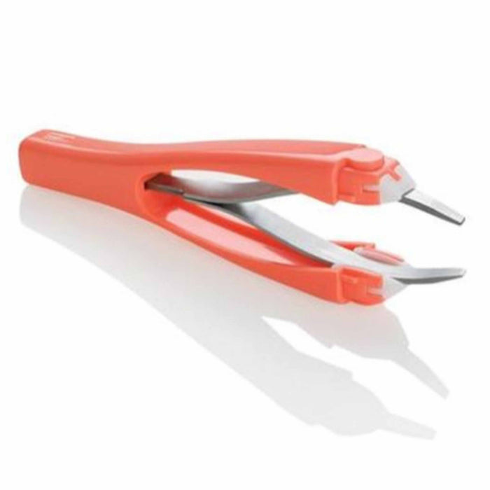 2 Pc Professional Tweezers Stainless Steel Slanted Tip Automatic Pluck Eye Brow