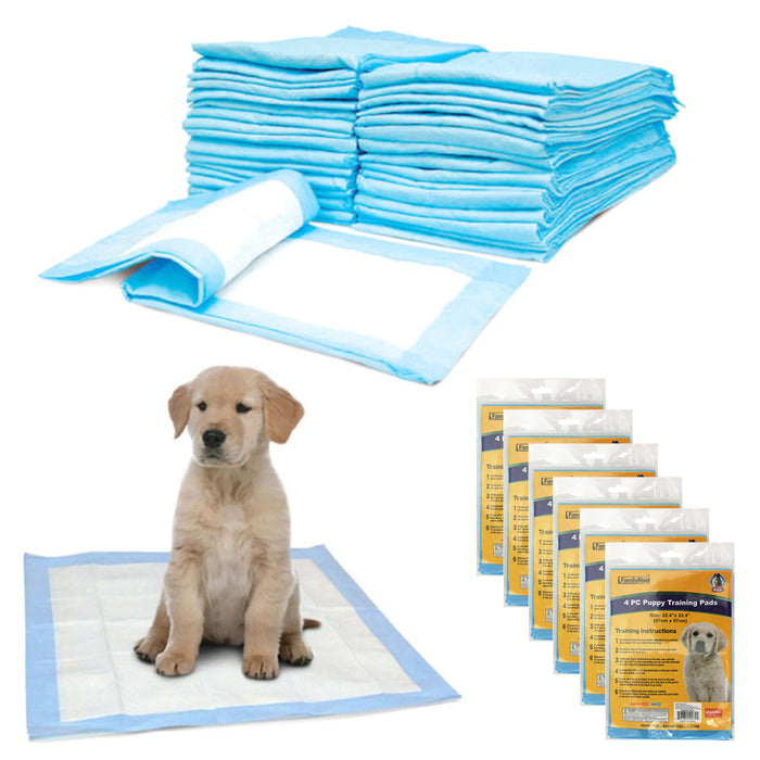 24PC Dog Puppy Training Pads House Heavy Absorbent Pet Pee Piddle Underpad 22.4"