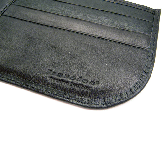 Travelon RFID Blocking Leather Front Pocket Wallet Id Card Mens Black Billfold