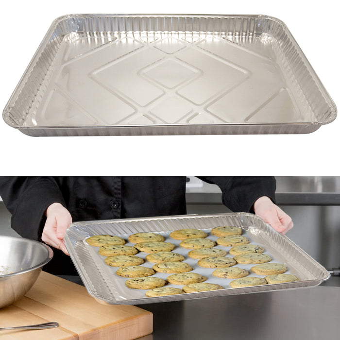 100 Pc Foil Cooking Sheets Aluminum Pan Mold Muffin Cupcake Disposable Cookie