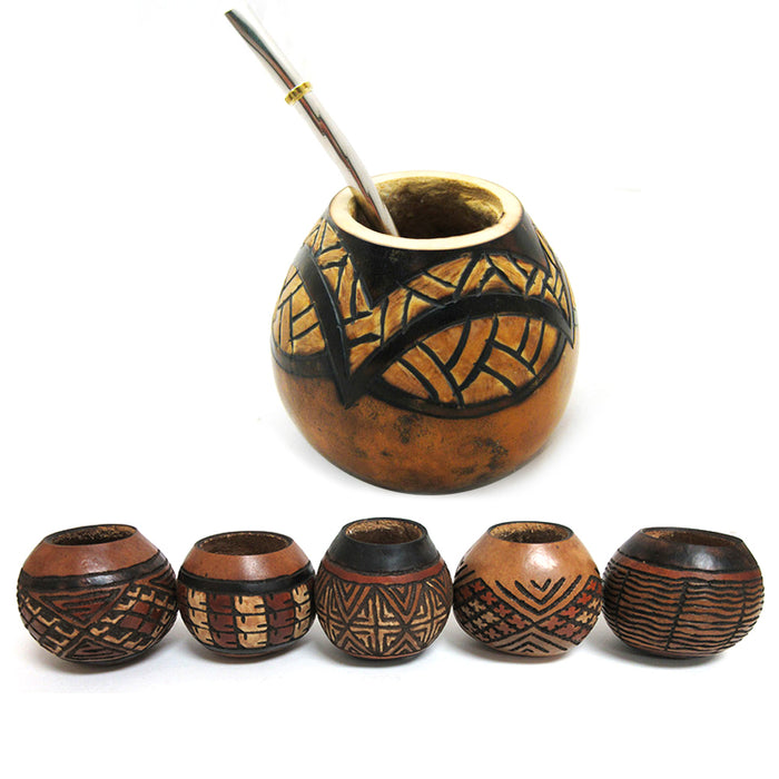 ARGENTINA MATE GOURD YERBA TEA STRAW BOMBILLA HANDMADE HEALTHY DETOX DRINK 7997