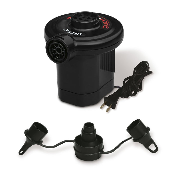 Intex Electric Pump Air Inflator Deflate 3 Nozzles Bed Mattress Toy 110 120V AC