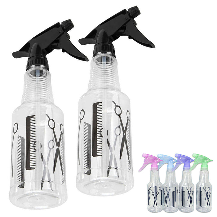 2PC Plastic Spray Bottles 16 oz Mist Flower Sprayer Hair Salon Tool Hairdressing