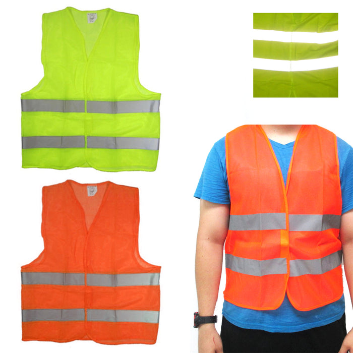 2 Safety Work Vest Reflective Tape Strips High Visibility Silver Tape Security