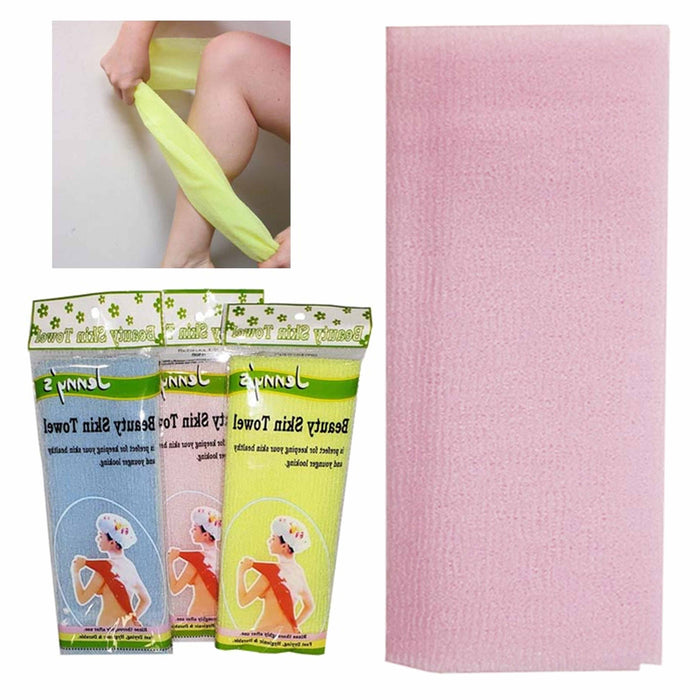 4 X Korean Body Skin Exfoliating Washcloth Scrubber Towel Wash Cloth Bath Shower