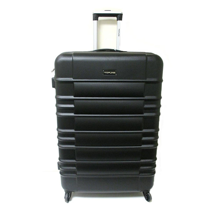 3 Pc Spinner Luggage Set Rolling Hard Suitcase Expandable Lightweight Travel Blk