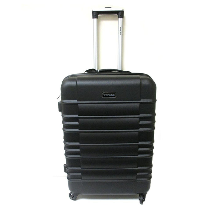 3 Pc Spinner Luggage Set Rolling Hard Suitcase Expandable Lightweight Travel Blk