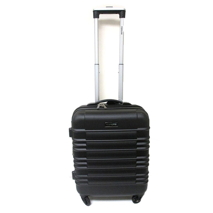 3 Pc Spinner Luggage Set Rolling Hard Suitcase Expandable Lightweight Travel Blk
