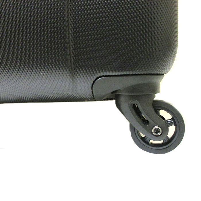 3 Pc Spinner Luggage Set Rolling Hard Suitcase Expandable Lightweight Travel Blk