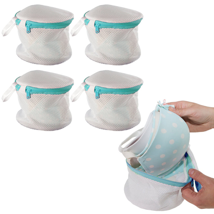 4 Pc Protection Zipper Mesh Laundry Storage Wash Bag For Bra Delicates Lingerie