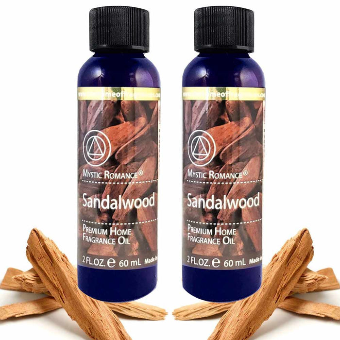 2 Sandalwood Scent Aroma Therapy Oil Home Fragrance Air Diffuser Burner 2oz