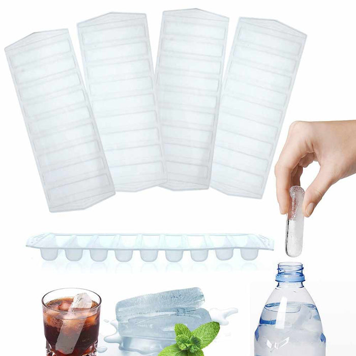 4 Pc Plastic Ice Cube Stick Tray Water Sport Bottle Drink Candy Soap Mold