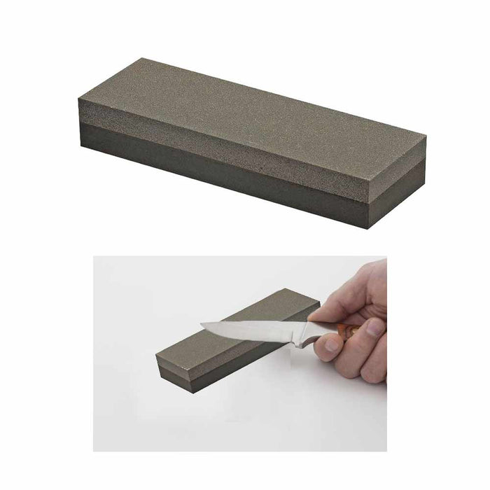 Sharpening Stone Block 4.5" Aluminium Oxide Dual Grit Hone Knife Blade Sharpener