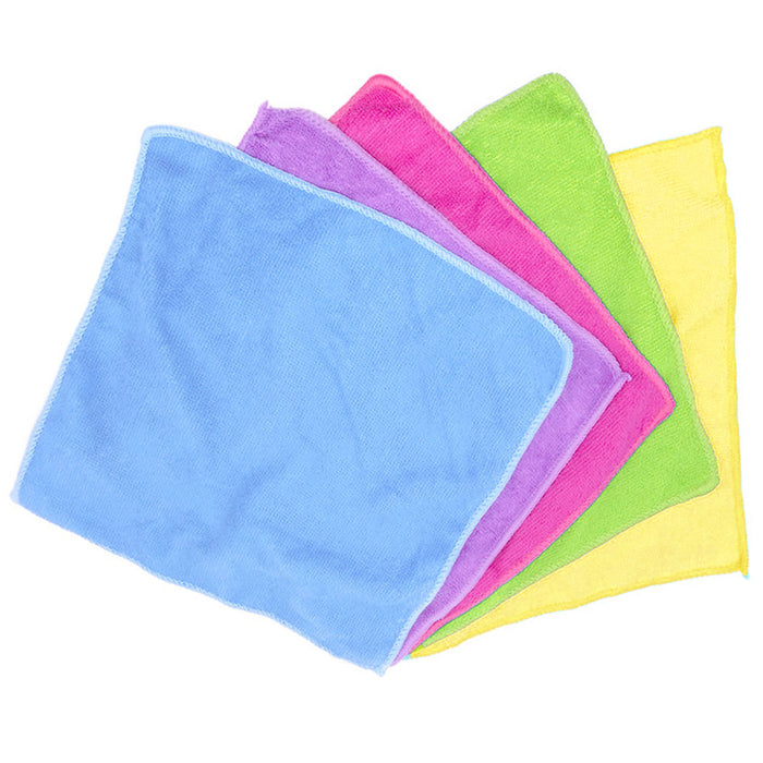 5 Pc Multi Purpose Cleaning Microfiber Cloths Set Rag Window Cleaner Towel Car