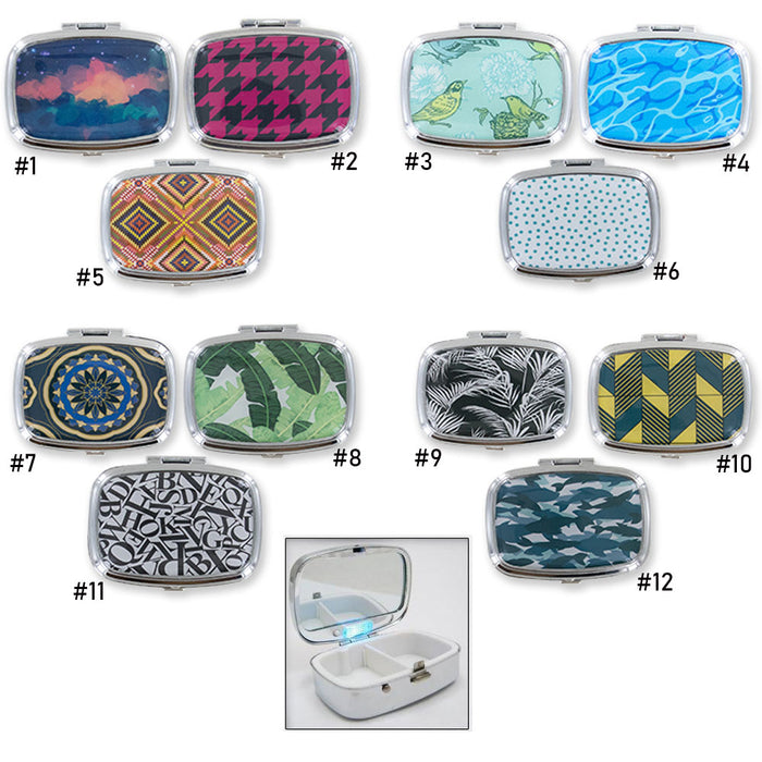 1 LED Light Up Pill Case Box Medicine Drug Container Holder Pillbox Tablet Gift