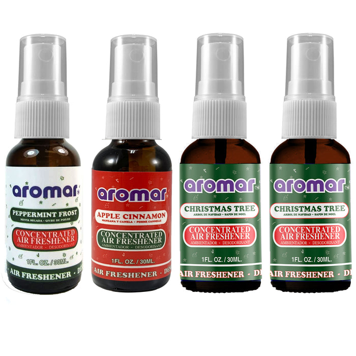 4 X Holiday Scent Set Air Freshener Spray Car Aroma Concentrated Odor Eliminator