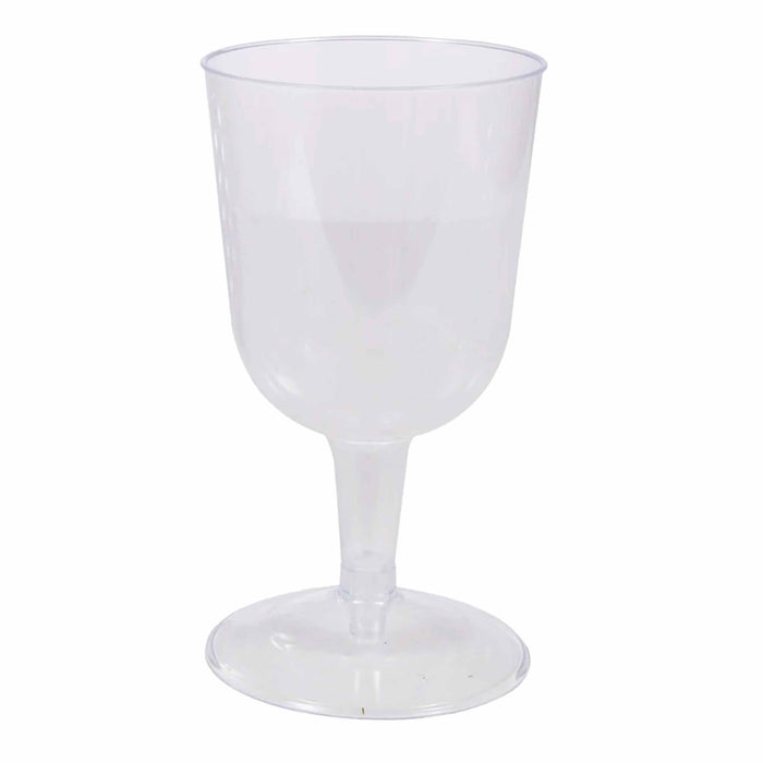 8 Pc Plastic Wine Glasses Cups Champagne Flute Disposable 6.46oz Wedding Clear