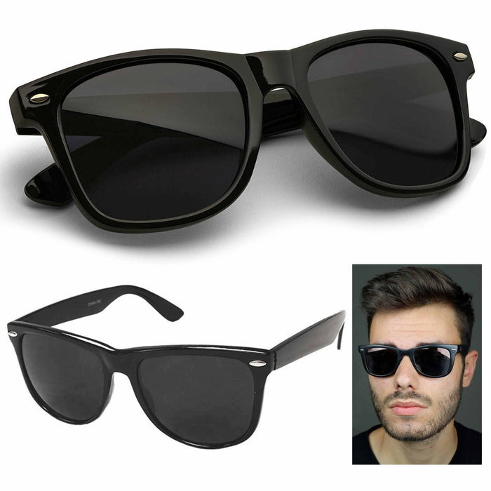 1 Pair Fashion Design Men Square Sunglasses Black Glasses Polarized Protection